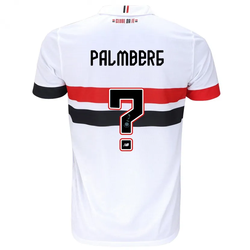 Danxen Kinderen Palmberg #0 Wit Rood Zwart Thuisshirt Thuistenue 2024/25 T-Shirt