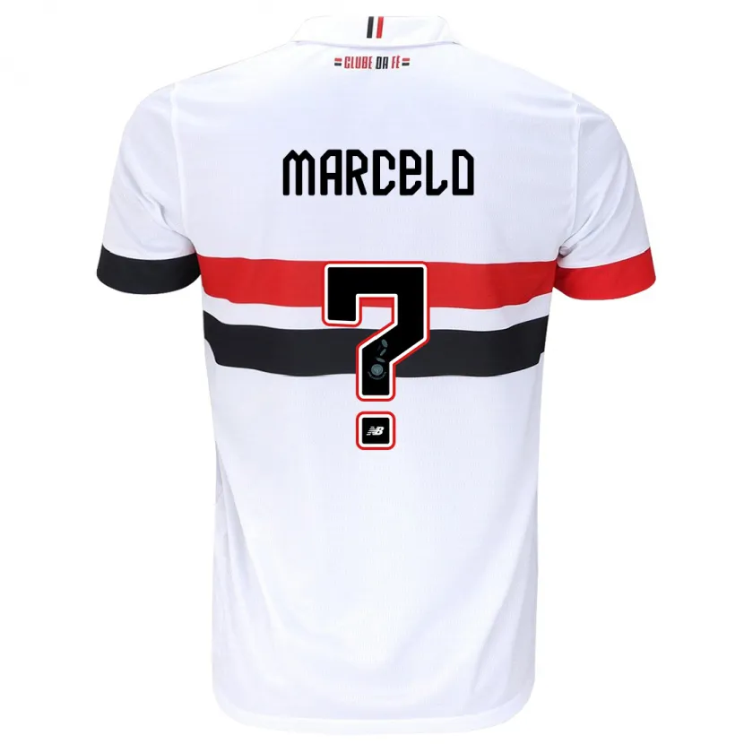 Danxen Kinderen Marcelo #0 Wit Rood Zwart Thuisshirt Thuistenue 2024/25 T-Shirt