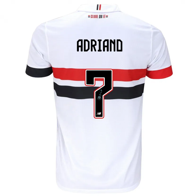 Danxen Kinderen João Adriano #7 Wit Rood Zwart Thuisshirt Thuistenue 2024/25 T-Shirt