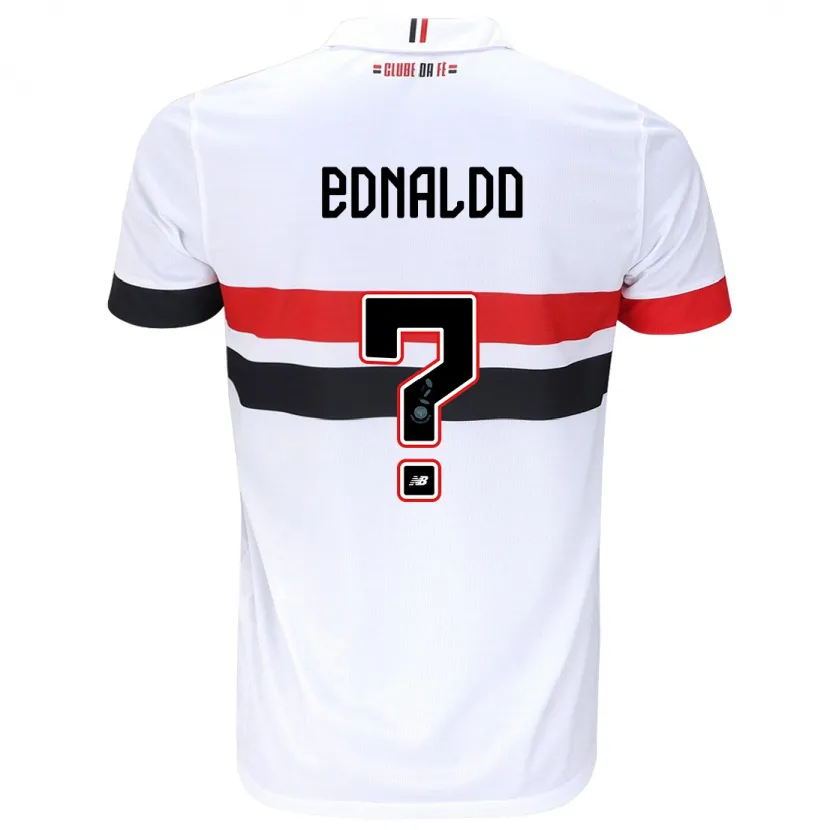 Danxen Kinderen José Ednaldo #0 Wit Rood Zwart Thuisshirt Thuistenue 2024/25 T-Shirt