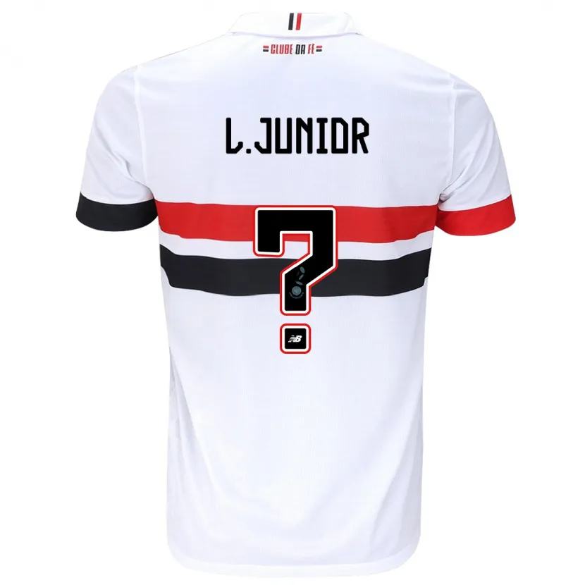 Danxen Kinderen Luciano Junior #0 Wit Rood Zwart Thuisshirt Thuistenue 2024/25 T-Shirt