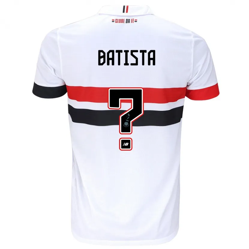 Danxen Kinderen Guilherme Batista #0 Wit Rood Zwart Thuisshirt Thuistenue 2024/25 T-Shirt