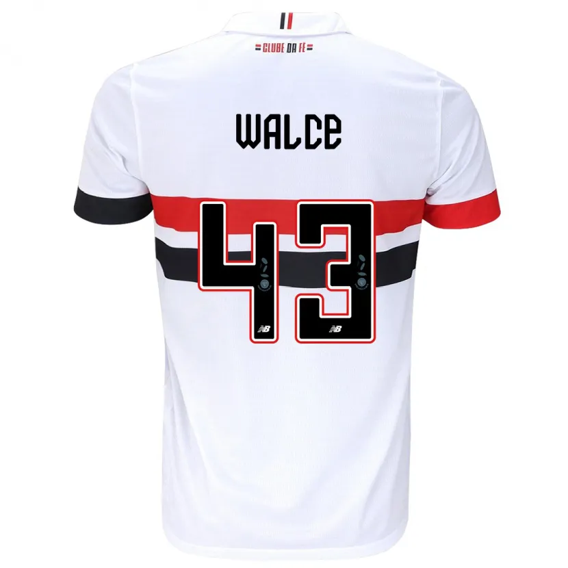 Danxen Kinderen Walce #43 Wit Rood Zwart Thuisshirt Thuistenue 2024/25 T-Shirt