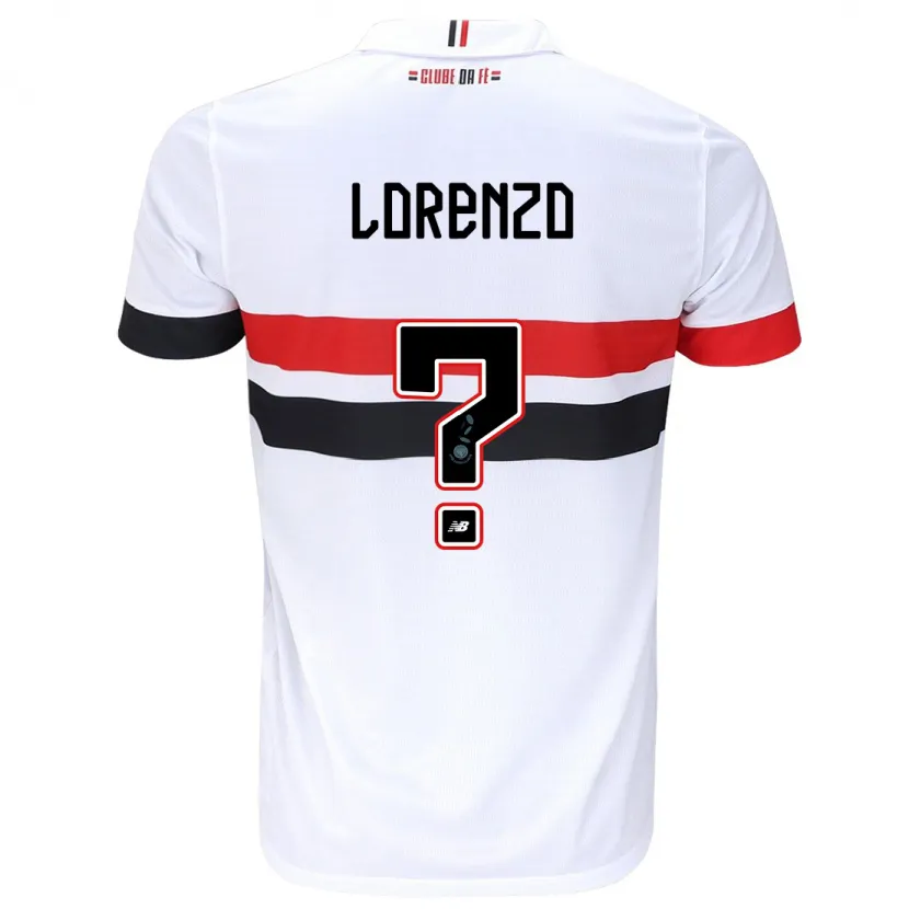 Danxen Kinderen Lorenzo #0 Wit Rood Zwart Thuisshirt Thuistenue 2024/25 T-Shirt