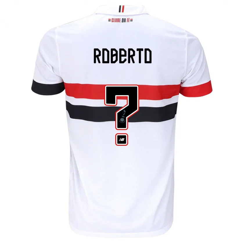 Danxen Kinderen Roberto #0 Wit Rood Zwart Thuisshirt Thuistenue 2024/25 T-Shirt