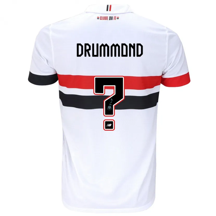 Danxen Kinderen Lucca Drummond #0 Wit Rood Zwart Thuisshirt Thuistenue 2024/25 T-Shirt