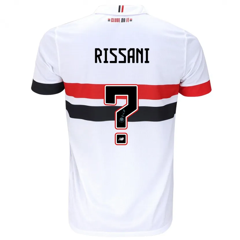 Danxen Kinderen Felipe Rissani #0 Wit Rood Zwart Thuisshirt Thuistenue 2024/25 T-Shirt