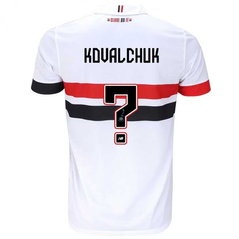 Danxen Kinderen Filipp Kovalchuk #0 Wit Rood Zwart Thuisshirt Thuistenue 2024/25 T-Shirt