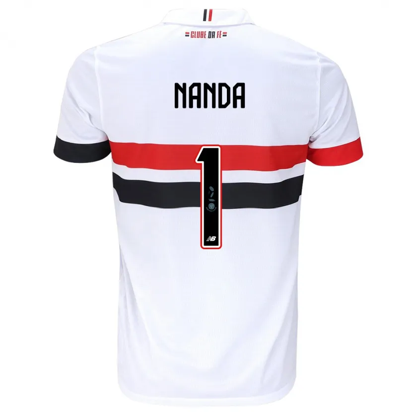 Danxen Kinderen Nanda #1 Wit Rood Zwart Thuisshirt Thuistenue 2024/25 T-Shirt