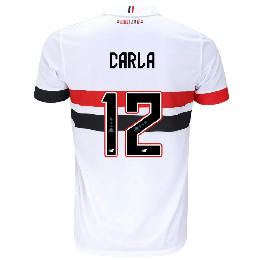 Danxen Kinderen Carla Maria Da Silva #12 Wit Rood Zwart Thuisshirt Thuistenue 2024/25 T-Shirt