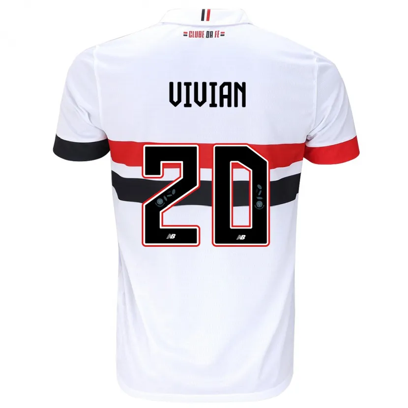 Danxen Kinderen Vivian #20 Wit Rood Zwart Thuisshirt Thuistenue 2024/25 T-Shirt