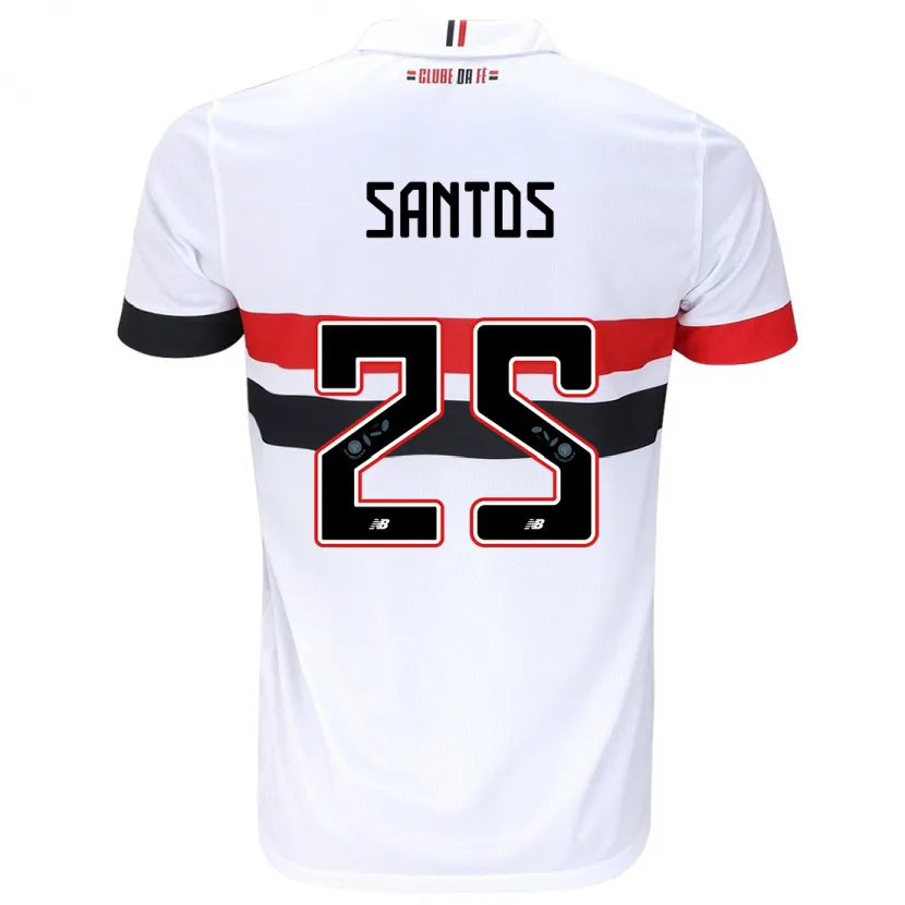 Danxen Kinderen Mariana Santos #25 Wit Rood Zwart Thuisshirt Thuistenue 2024/25 T-Shirt