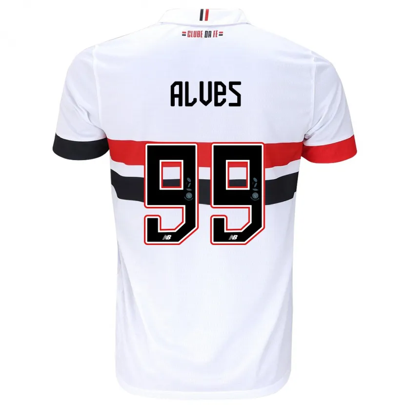 Danxen Kinderen Letícia Alves #99 Wit Rood Zwart Thuisshirt Thuistenue 2024/25 T-Shirt