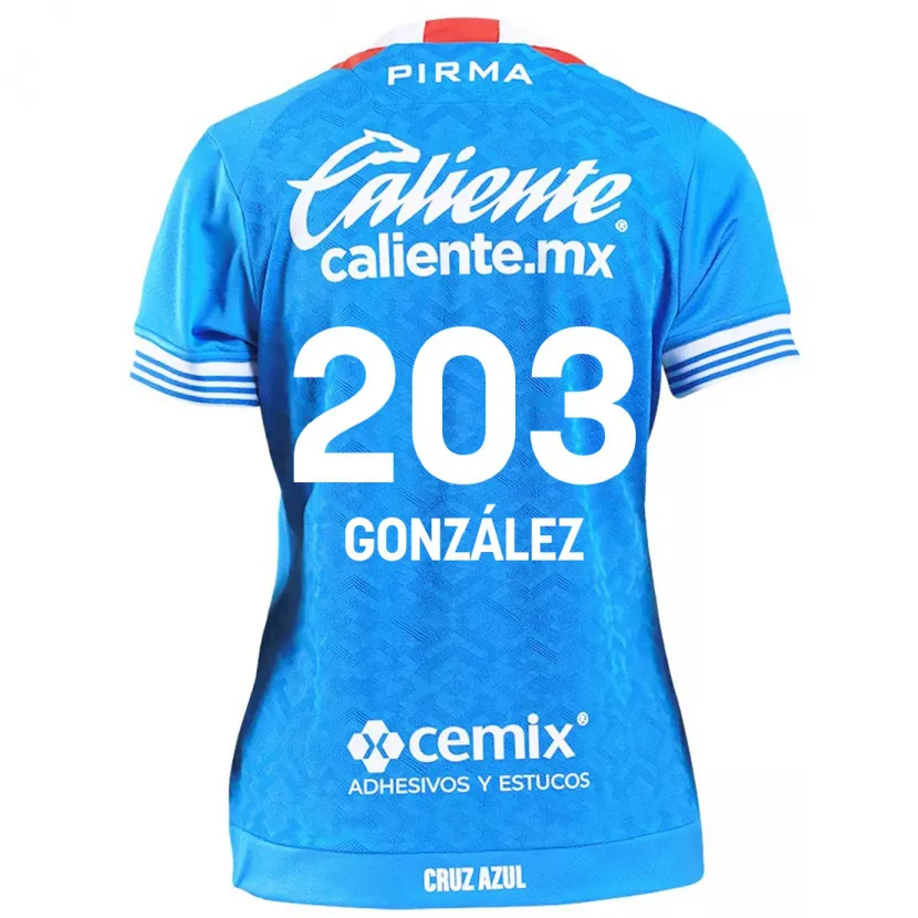 Danxen Kinderen Rogelio González #203 Hemelsblauw Thuisshirt Thuistenue 2024/25 T-Shirt