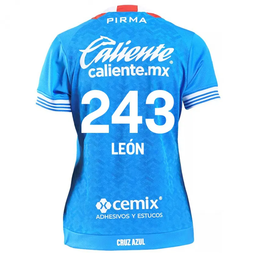 Danxen Kinderen Cristhian León #243 Hemelsblauw Thuisshirt Thuistenue 2024/25 T-Shirt