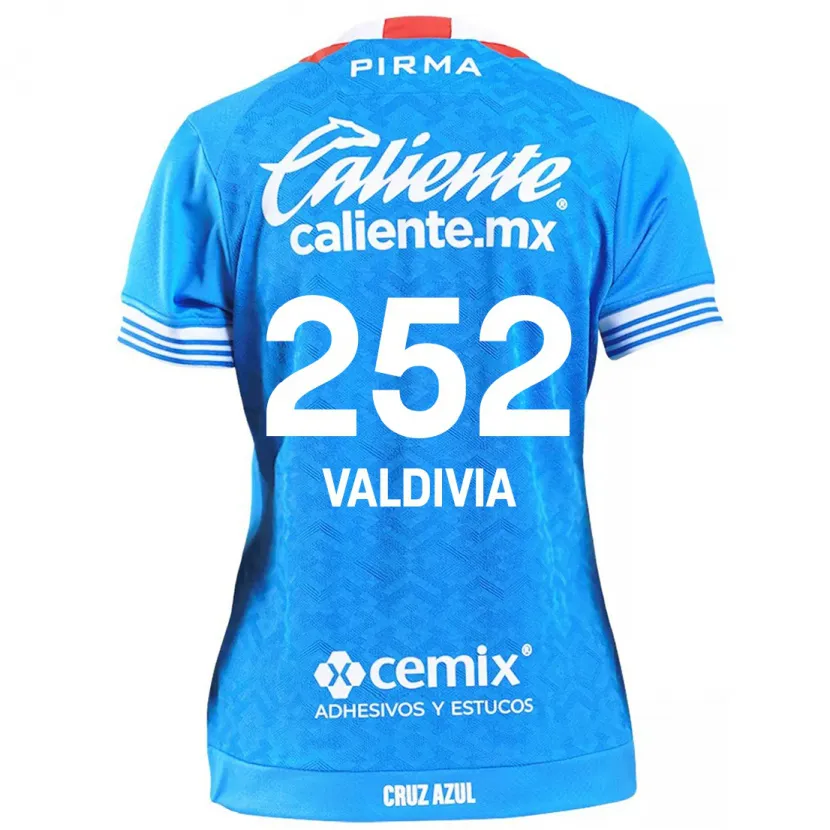 Danxen Kinderen Christian Valdivia #252 Hemelsblauw Thuisshirt Thuistenue 2024/25 T-Shirt