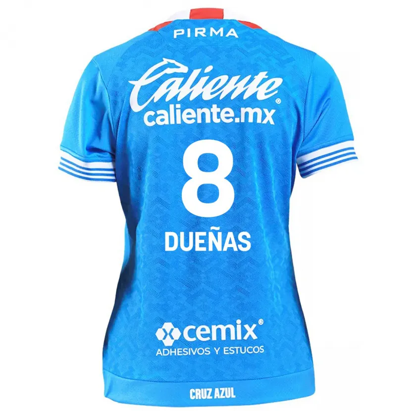 Danxen Kinderen Jesús Dueñas #8 Hemelsblauw Thuisshirt Thuistenue 2024/25 T-Shirt