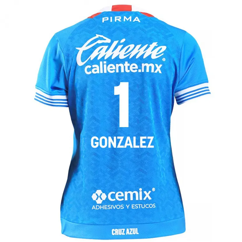 Danxen Kinderen Itzayana Gonzalez #1 Hemelsblauw Thuisshirt Thuistenue 2024/25 T-Shirt