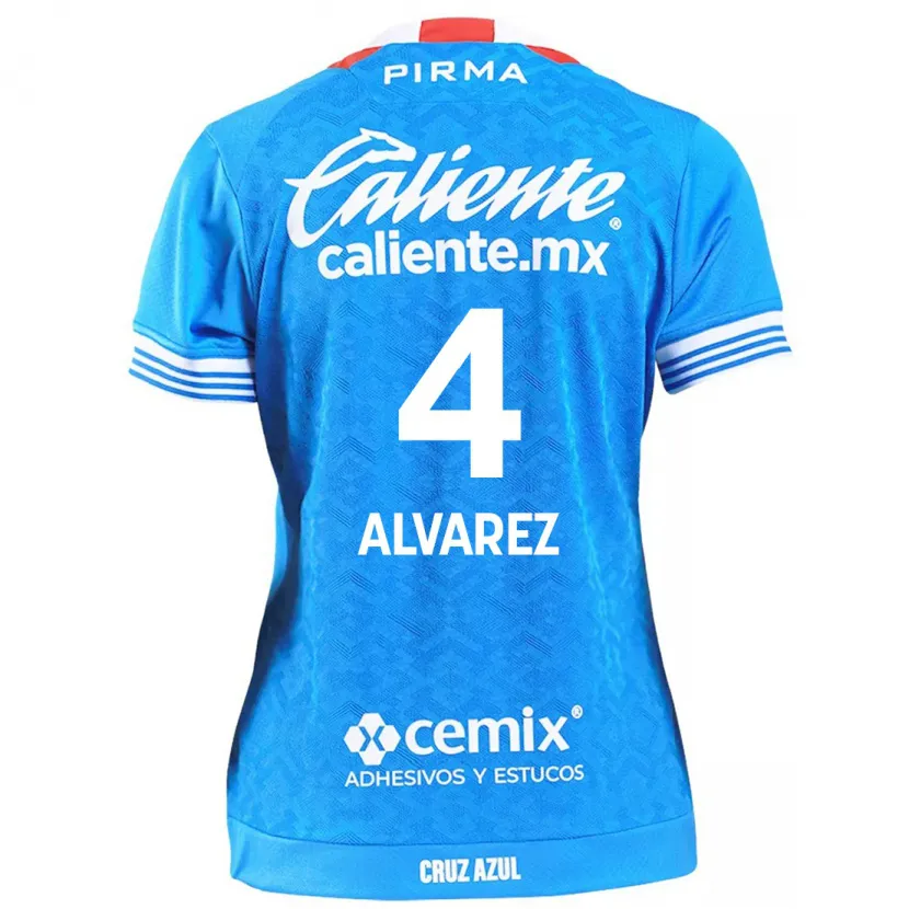 Danxen Kinderen Gabriela Alvarez #4 Hemelsblauw Thuisshirt Thuistenue 2024/25 T-Shirt