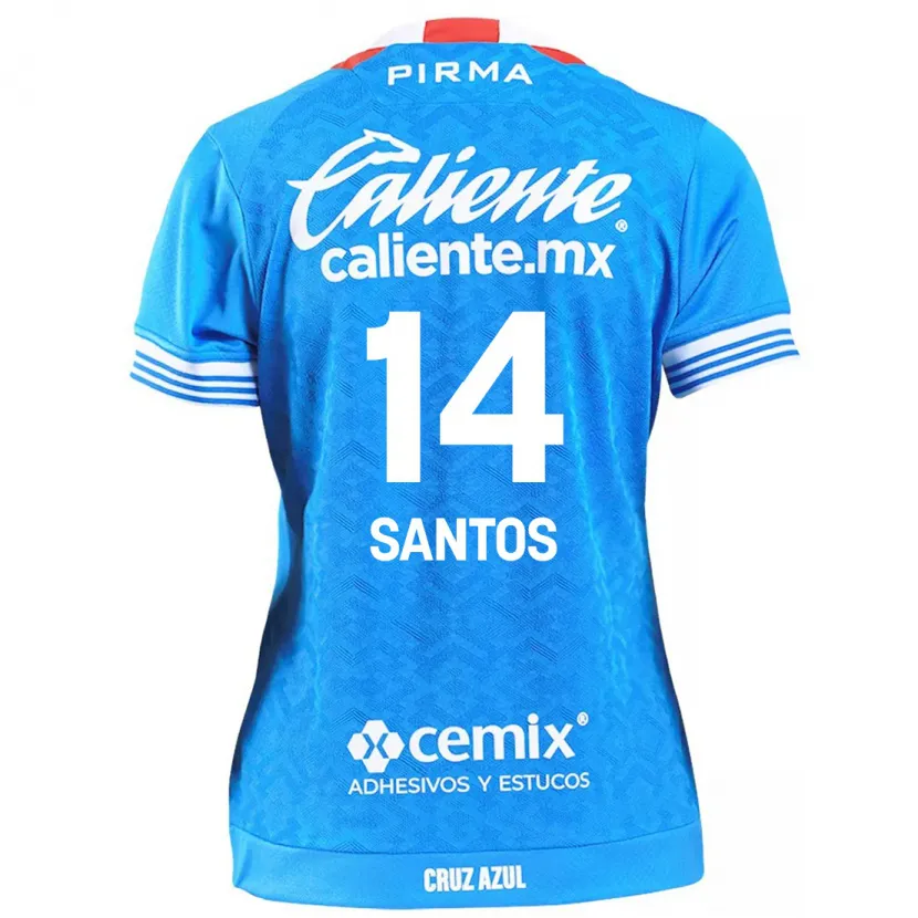 Danxen Kinderen Eleisa Santos #14 Hemelsblauw Thuisshirt Thuistenue 2024/25 T-Shirt