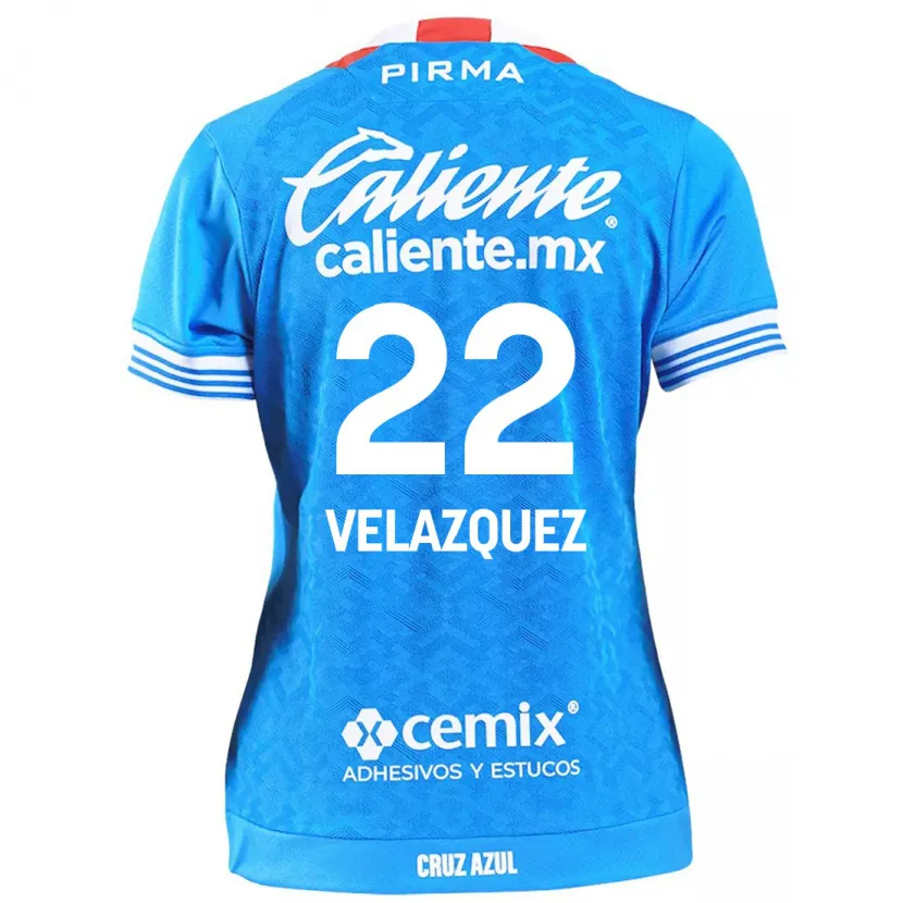 Danxen Kinderen Hireri Velazquez #22 Hemelsblauw Thuisshirt Thuistenue 2024/25 T-Shirt