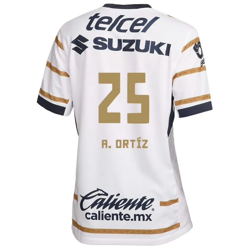 Danxen Kinderen Arturo Ortiz #25 Witte Obsidiaan Thuisshirt Thuistenue 2024/25 T-Shirt