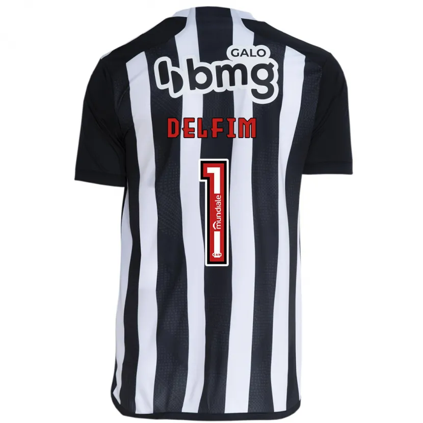 Danxen Kinderen Gabriel Delfim #1 Wit Zwart Thuisshirt Thuistenue 2024/25 T-Shirt