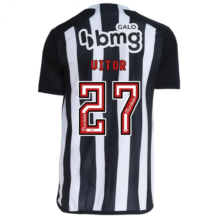 Danxen Kinderen Paulo Vitor #27 Wit Zwart Thuisshirt Thuistenue 2024/25 T-Shirt