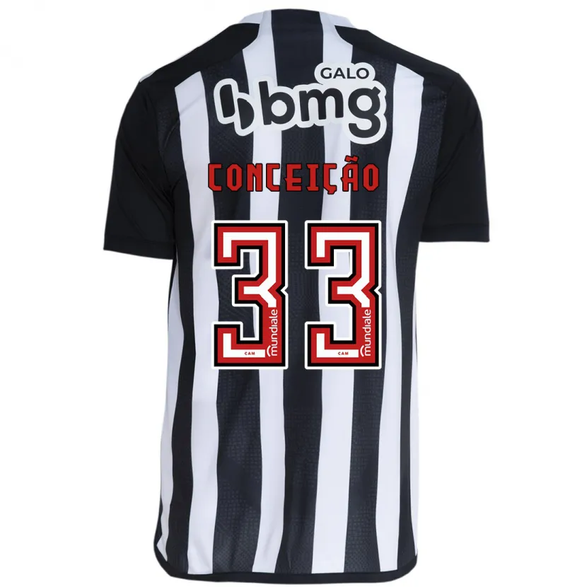 Danxen Kinderen Robert Conceição #33 Wit Zwart Thuisshirt Thuistenue 2024/25 T-Shirt