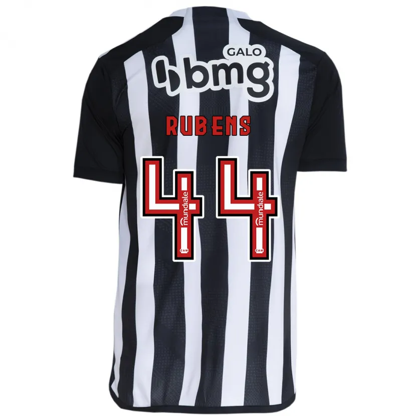 Danxen Kinderen Rubens #44 Wit Zwart Thuisshirt Thuistenue 2024/25 T-Shirt