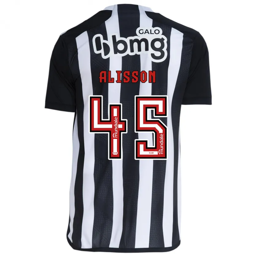 Danxen Kinderen Alisson #45 Wit Zwart Thuisshirt Thuistenue 2024/25 T-Shirt