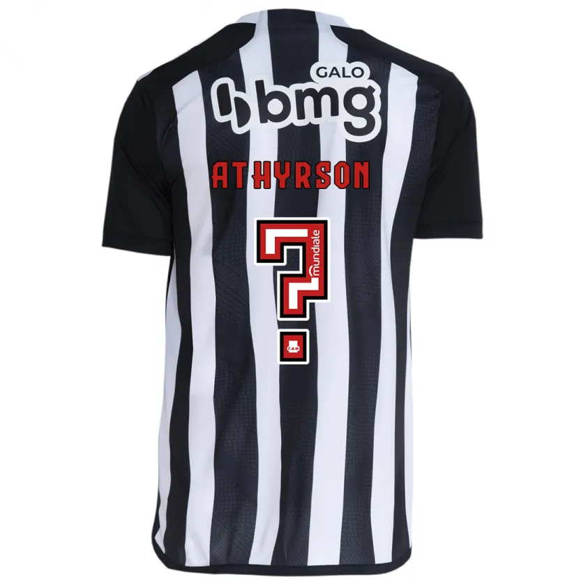 Danxen Kinderen Athyrson #0 Wit Zwart Thuisshirt Thuistenue 2024/25 T-Shirt