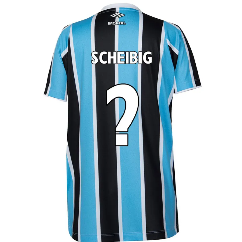 Danxen Kinderen Felipe Scheibig #0 Blauw Zwart Wit Thuisshirt Thuistenue 2024/25 T-Shirt