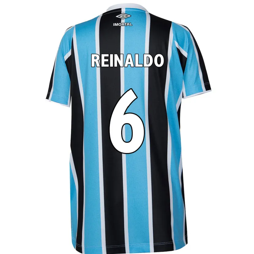 Danxen Kinderen Reinaldo #6 Blauw Zwart Wit Thuisshirt Thuistenue 2024/25 T-Shirt