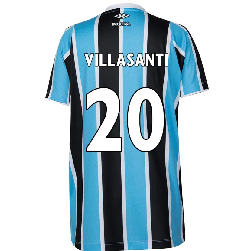 Danxen Kinderen Mathías Villasanti #20 Blauw Zwart Wit Thuisshirt Thuistenue 2024/25 T-Shirt