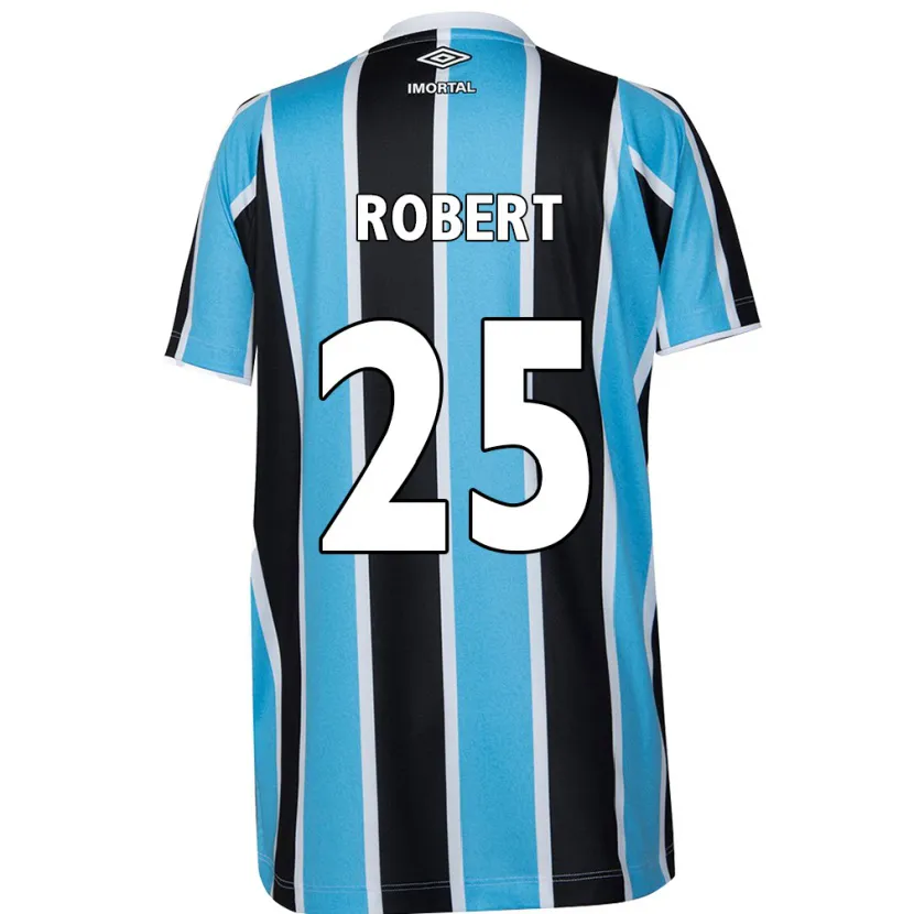 Danxen Kinderen Jhonata Robert #25 Blauw Zwart Wit Thuisshirt Thuistenue 2024/25 T-Shirt