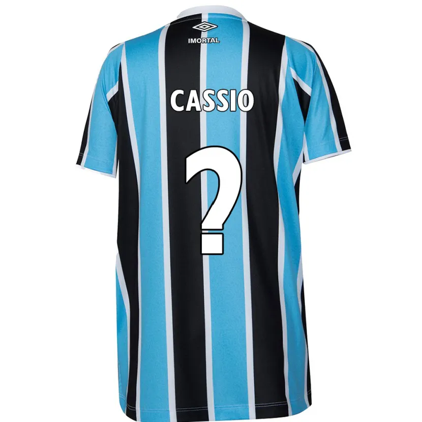 Danxen Kinderen Cássio Acosta #0 Blauw Zwart Wit Thuisshirt Thuistenue 2024/25 T-Shirt