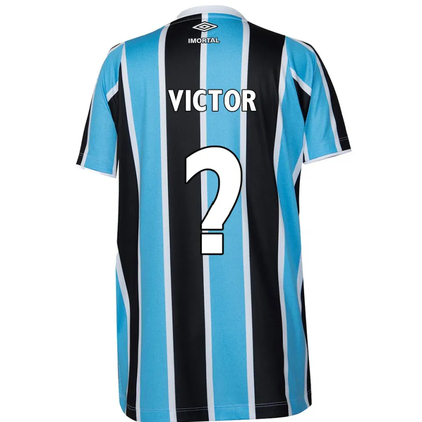 Danxen Kinderen João Victor Castelo #0 Blauw Zwart Wit Thuisshirt Thuistenue 2024/25 T-Shirt