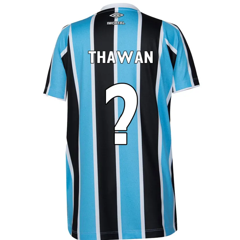 Danxen Kinderen Athos Thawan #0 Blauw Zwart Wit Thuisshirt Thuistenue 2024/25 T-Shirt