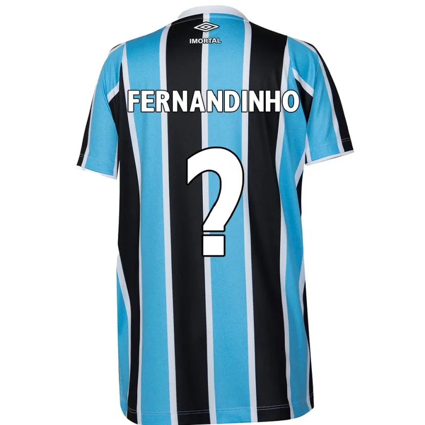 Danxen Kinderen Fernandinho #0 Blauw Zwart Wit Thuisshirt Thuistenue 2024/25 T-Shirt