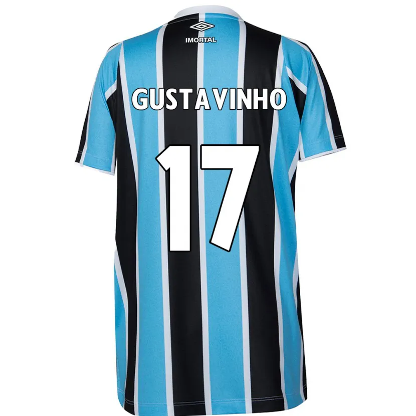 Danxen Kinderen Gustavinho #17 Blauw Zwart Wit Thuisshirt Thuistenue 2024/25 T-Shirt