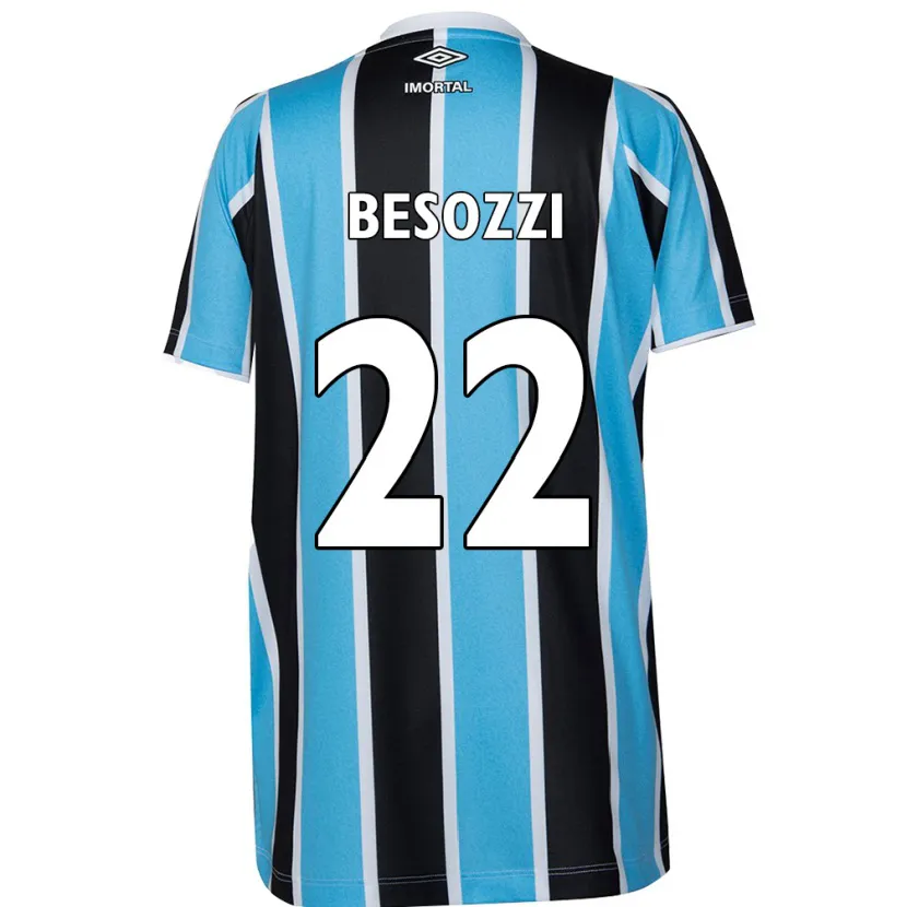 Danxen Kinderen Lucas Besozzi #22 Blauw Zwart Wit Thuisshirt Thuistenue 2024/25 T-Shirt