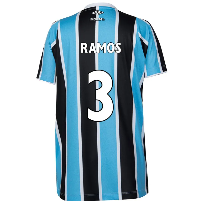 Danxen Kinderen João Ramos #3 Blauw Zwart Wit Thuisshirt Thuistenue 2024/25 T-Shirt