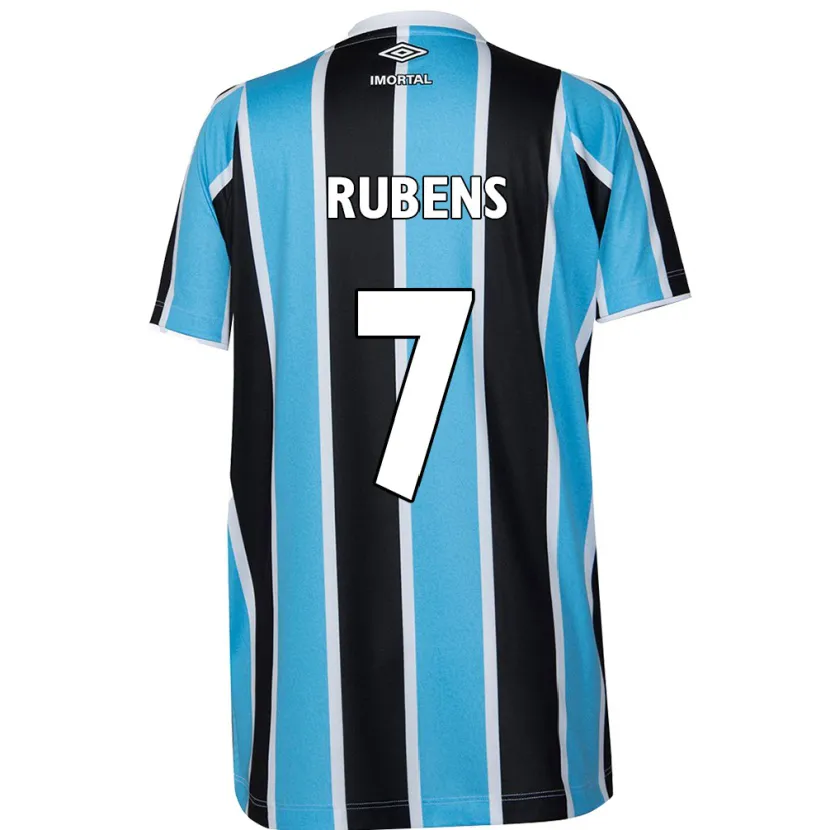 Danxen Kinderen Rubens #7 Blauw Zwart Wit Thuisshirt Thuistenue 2024/25 T-Shirt