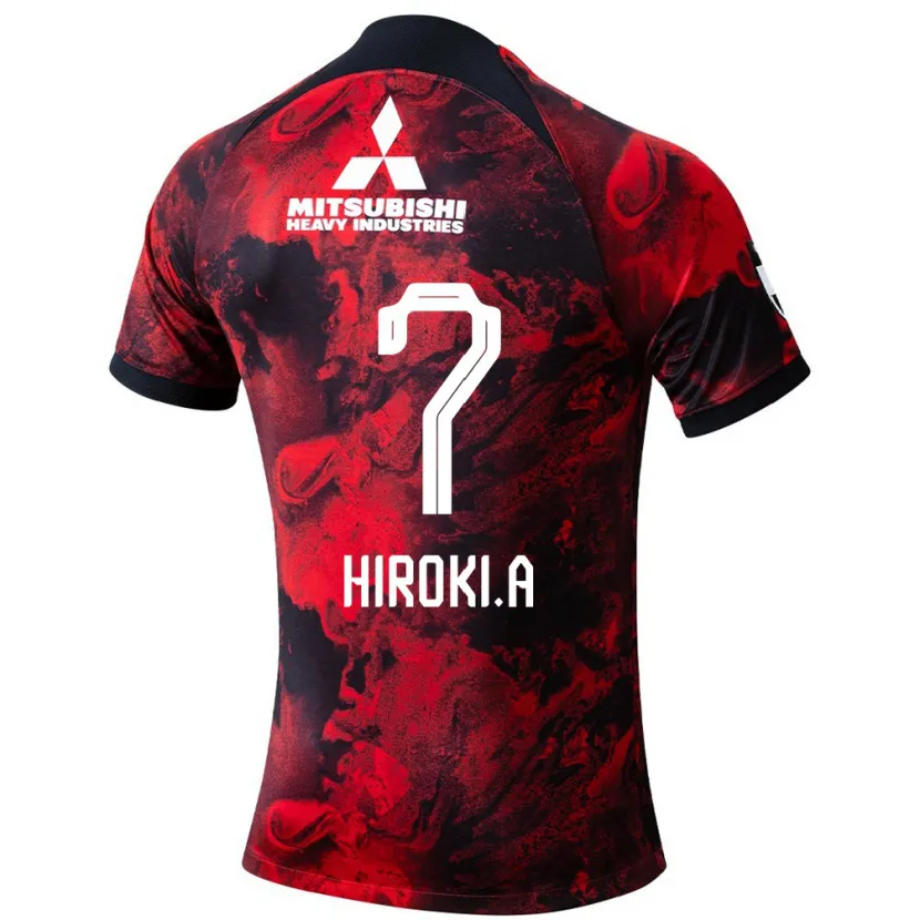 Danxen Kinderen Hiroki Abe #7 Rood Zwart Thuisshirt Thuistenue 2024/25 T-Shirt