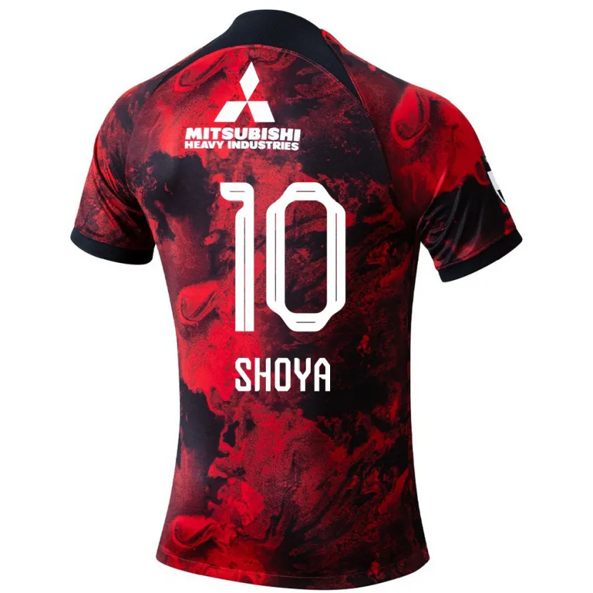 Danxen Kinderen Shoya Nakajima #10 Rood Zwart Thuisshirt Thuistenue 2024/25 T-Shirt