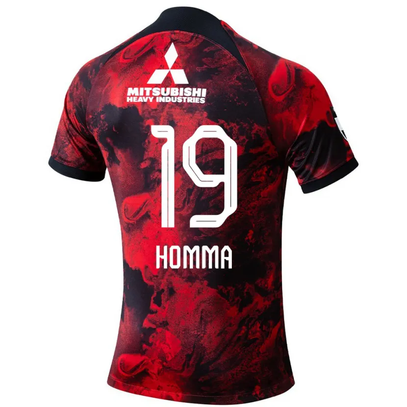 Danxen Kinderen Shion Homma #19 Rood Zwart Thuisshirt Thuistenue 2024/25 T-Shirt