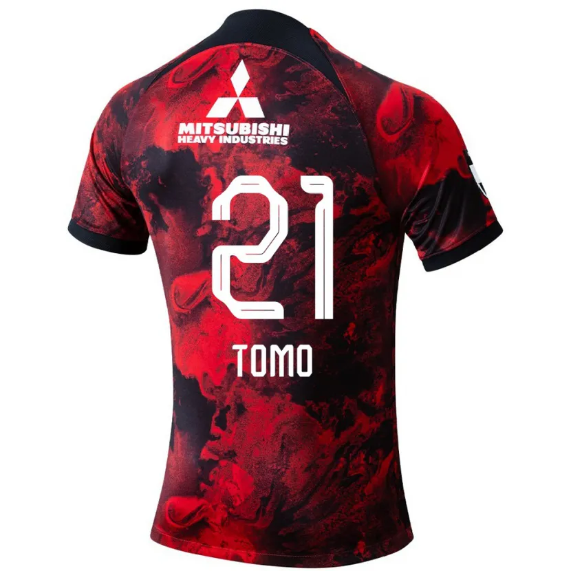 Danxen Kinderen Tomoaki Okubo #21 Rood Zwart Thuisshirt Thuistenue 2024/25 T-Shirt