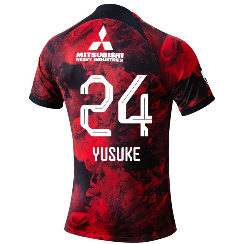 Danxen Kinderen Yusuke Matsuo #24 Rood Zwart Thuisshirt Thuistenue 2024/25 T-Shirt