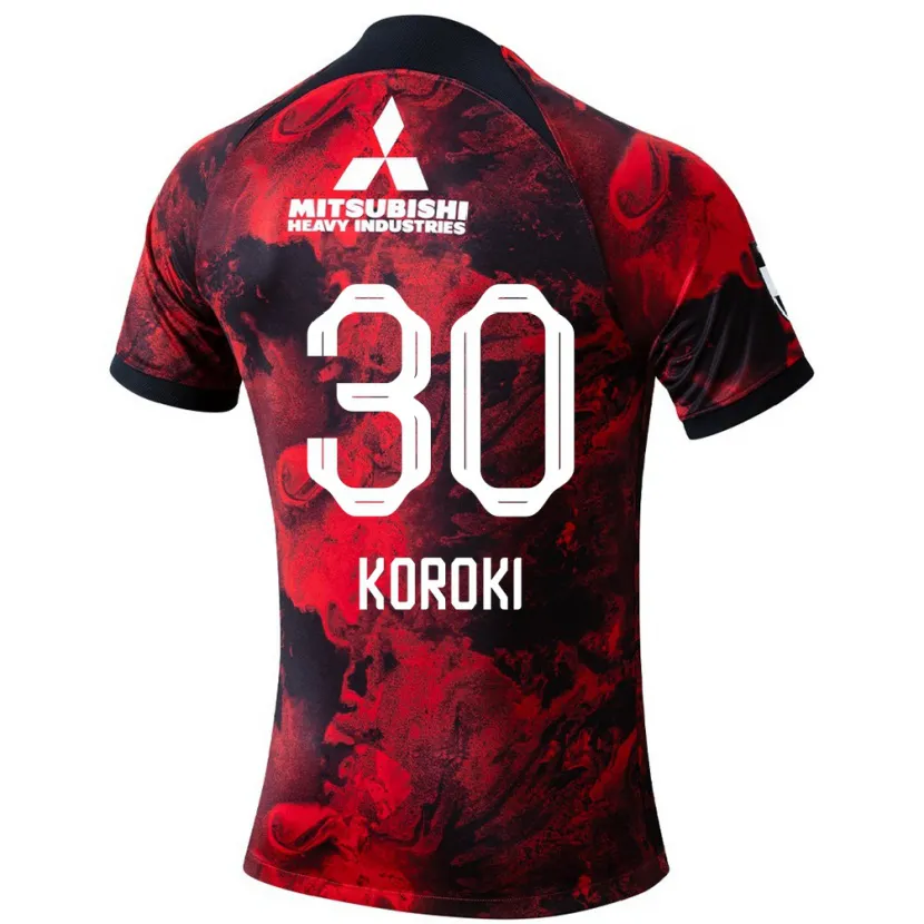 Danxen Kinderen Shinzo Koroki #30 Rood Zwart Thuisshirt Thuistenue 2024/25 T-Shirt